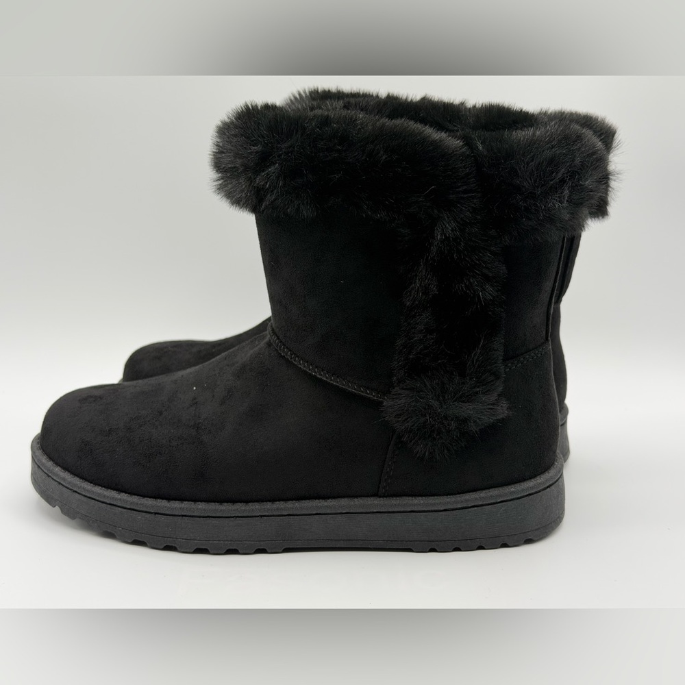 Brand New Women's SO Paulina Black Faux Fur-Lined Winter Boots Size 8.5 - Picture 5 of 15